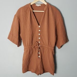 Z Supply Womens Romper Gauze XS Cotton